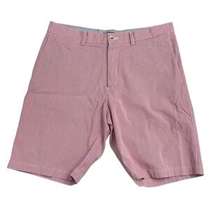 Banana Republic 100% Cotton Pink/White Stripe Shorts Men's Waist Size 35 X‎ 10"